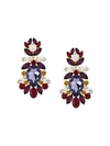 DOLCE & GABBANA crystal clip-on earrings,BRASS,CRYSTAL