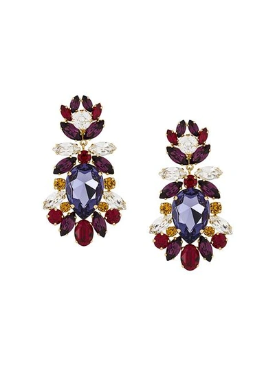 Dolce & Gabbana Crystal Clip-on Earrings In Multi