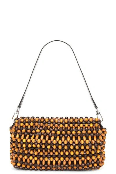 Staud Womens Multi Wood Beads Timmy Beaded Shoulder Bag In Multi
