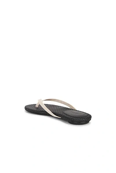 St Agni Suede Woven Flip Flop In Neutral