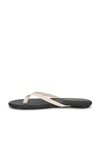 St Agni Suede Woven Flip Flop In Neutral