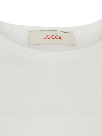 Jucca White Solid Crew Neck T-shirt In White