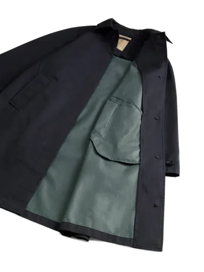 Woolrich Raglan-sleeves Coat In Blue