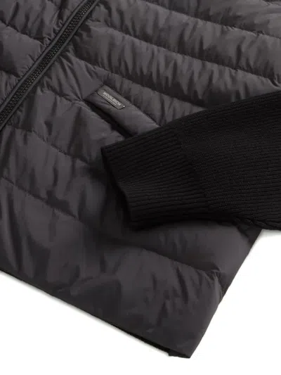 Woolrich Hybrid Quilted Bomber Jacket In Multi