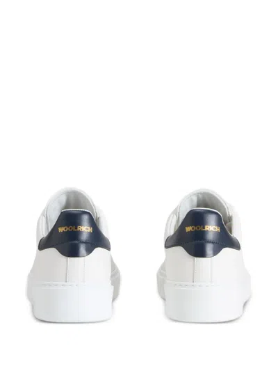 Woolrich White Leather Sneakers In White