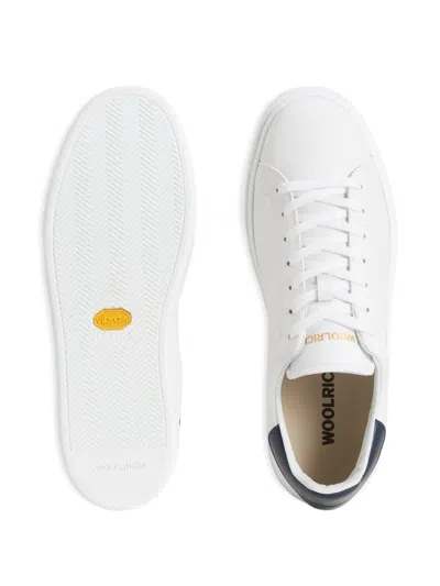 Woolrich White Leather Sneakers In White