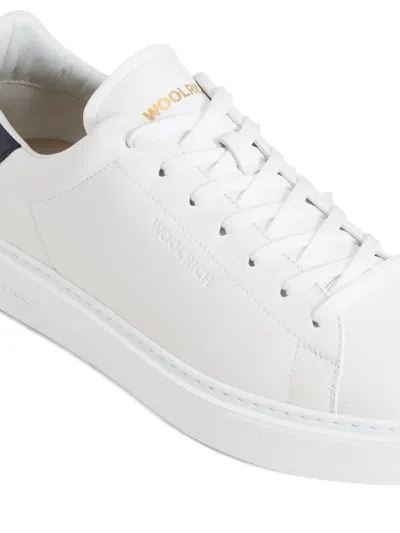 Woolrich White Leather Sneakers In White