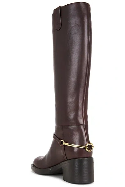 Chloé Riding Boot In Burgundy