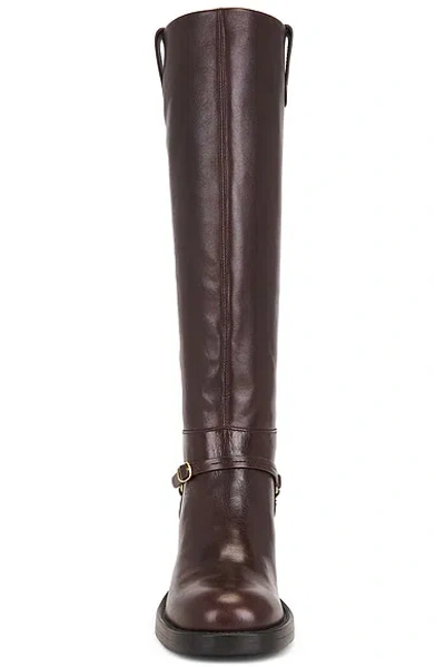 Chloé Riding Boot In Burgundy