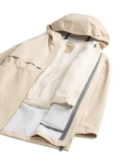 Woolrich Drawstring Hooded Parka Coat In Brown