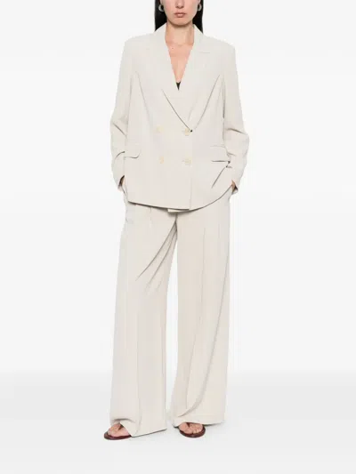 Pennyblack Double-breasted Polyester Blazer In Neutral