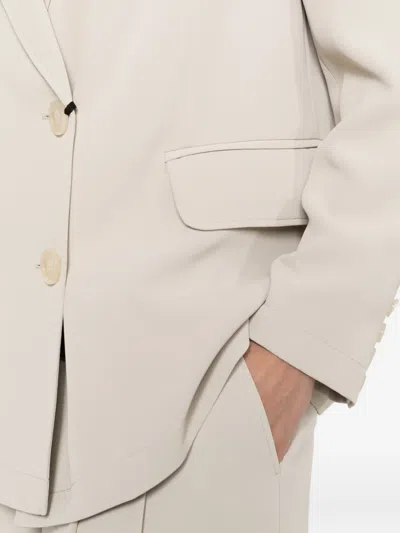 Pennyblack Double-breasted Polyester Blazer In Neutral