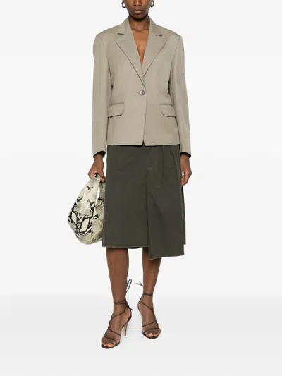 Low Classic Button Jacket In Brown