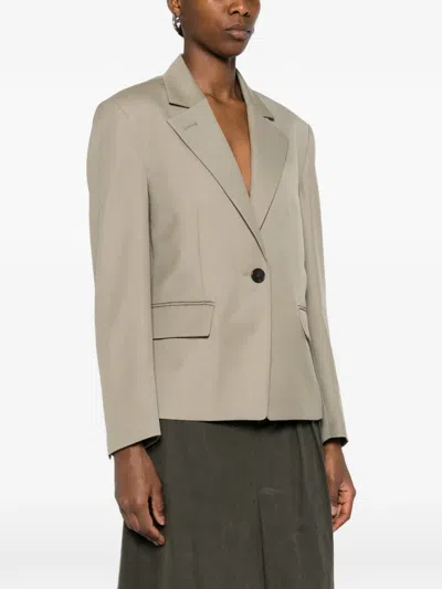 Low Classic Button Jacket In Brown