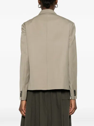 Low Classic Button Jacket In Brown