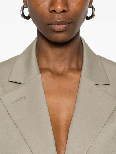 Low Classic Button Jacket In Brown