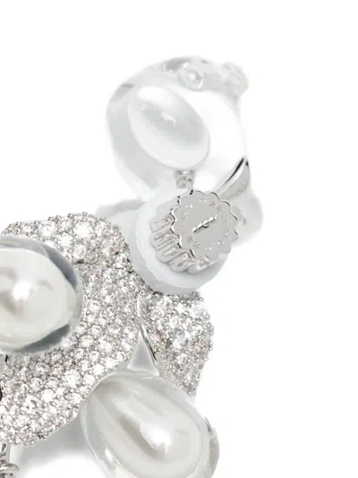 Yvmin Grape Bear Earring In White