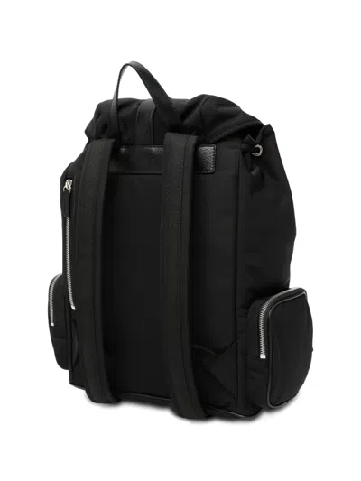 Stella Mccartney Dartmoor Drawstring Flap Backpack In Black