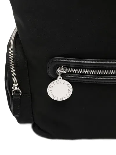 Stella Mccartney Dartmoor Drawstring Flap Backpack In Black