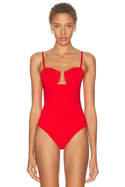 Givenchy Cutaway Bodysuit In Red