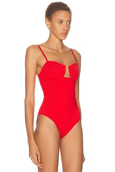 Givenchy Cutaway Bodysuit In Red