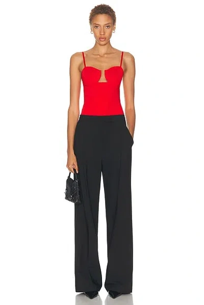 Givenchy Cutaway Bodysuit In Red