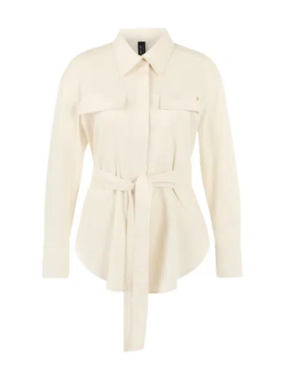 Marccain Belted Blouse In Neutral