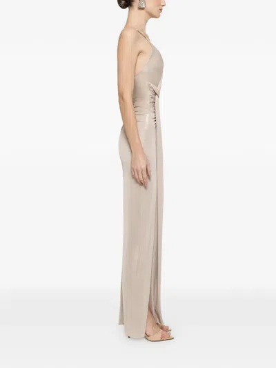 Nissa Knot Chain-strap Maxi Dress In Multi