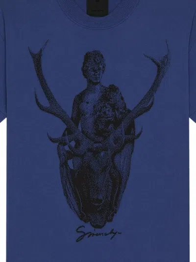 Givenchy T-shirt In Knit With Hubert Objects In Multi