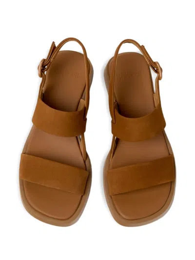 Camper Dana Buckle Strap Sandals In Brown