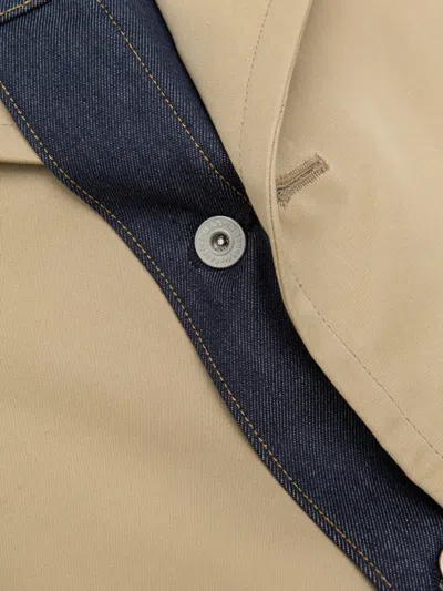 Junya Watanabe Cotton Double-breasted Coat In Neutral