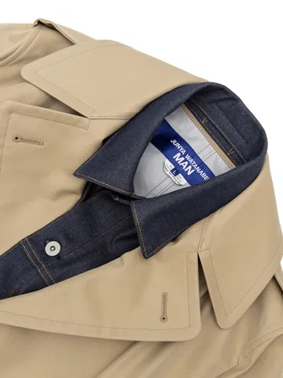 Junya Watanabe Cotton Double-breasted Coat In Neutral