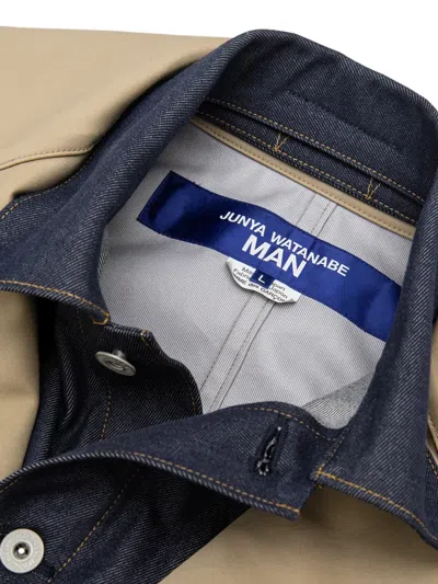 Junya Watanabe Cotton Double-breasted Coat In Neutral