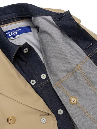 Junya Watanabe Cotton Double-breasted Coat In Neutral