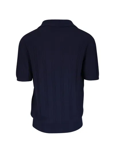 Canali Knitted T-shirt In Blue
