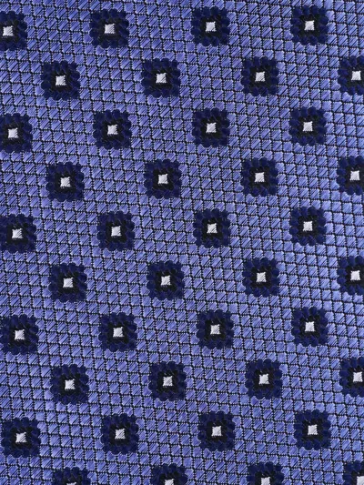 Zegna Geometric-pattern Tie In Orange