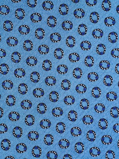 Zegna Medallion-pattern Tie In Green