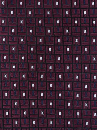 Zegna Geometric-pattern Tie In Green