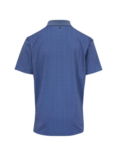 Greyson Patterned Polo Shirt In Blue
