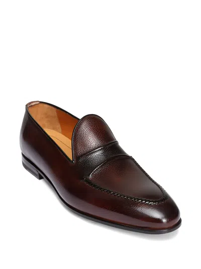 Bontoni Leather Loafers In Brown