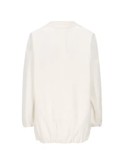 Fendi Elasticated-hem Blazer In Neutral