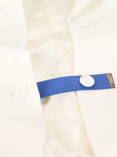 Fendi Elasticated-hem Blazer In Neutral