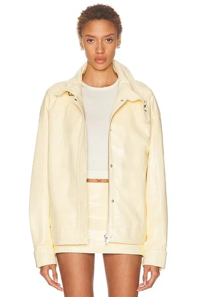 Mimchik Buckle Aviator Jacket In Neutral