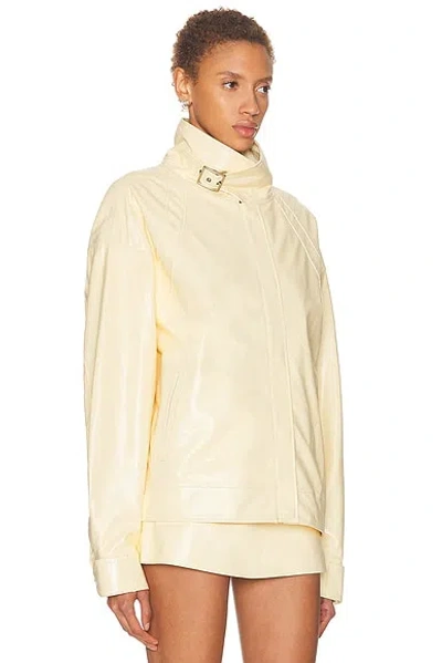 Mimchik Buckle Aviator Jacket In Neutral