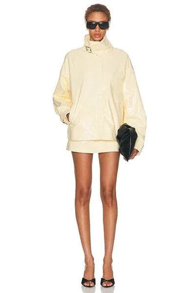 Mimchik Buckle Aviator Jacket In Neutral