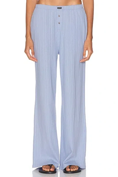 Lunya Pointelle Wide Leg Pajama Pants In White