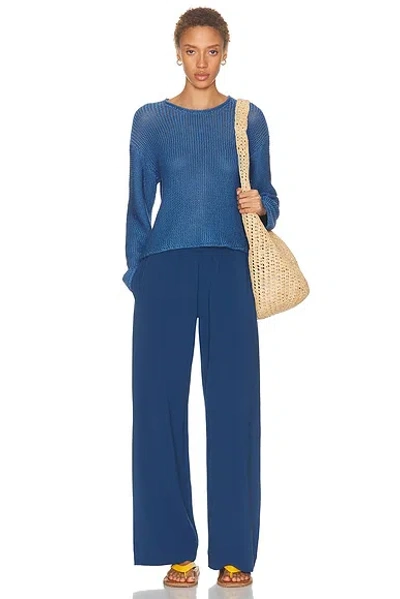 Leset Ben Crew Pullover Sweater In Blue