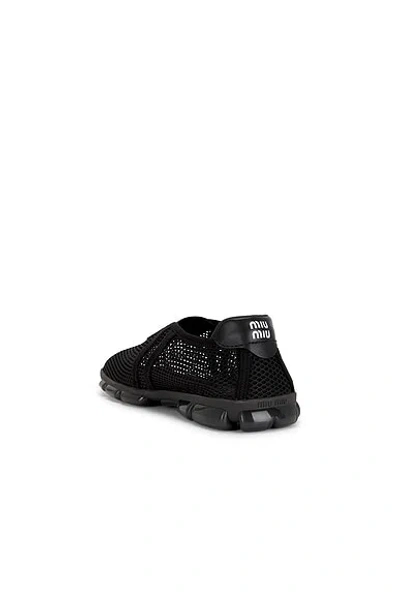 Miu Miu Rete Tech Sneaker In Black