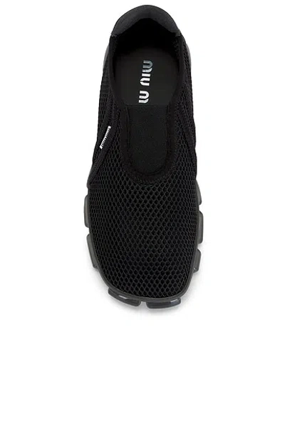 Miu Miu Rete Tech Sneaker In Black