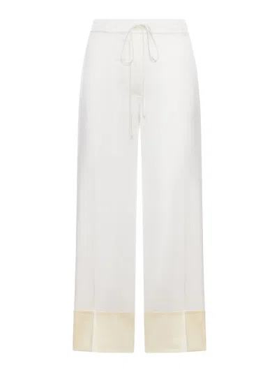 Totême Wide-leg Satin Trousers With Drawstring In Multi